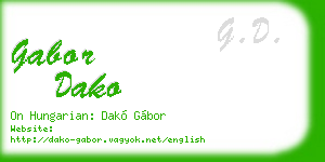gabor dako business card